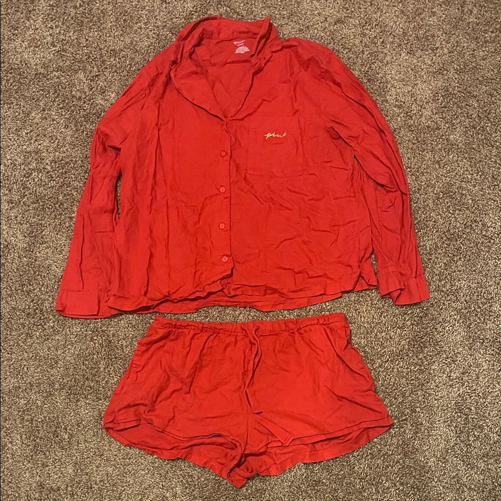 PINK Victoria's Secret Red Sleepwear